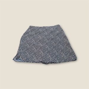 Reitmans Navy and White Floral Skirt